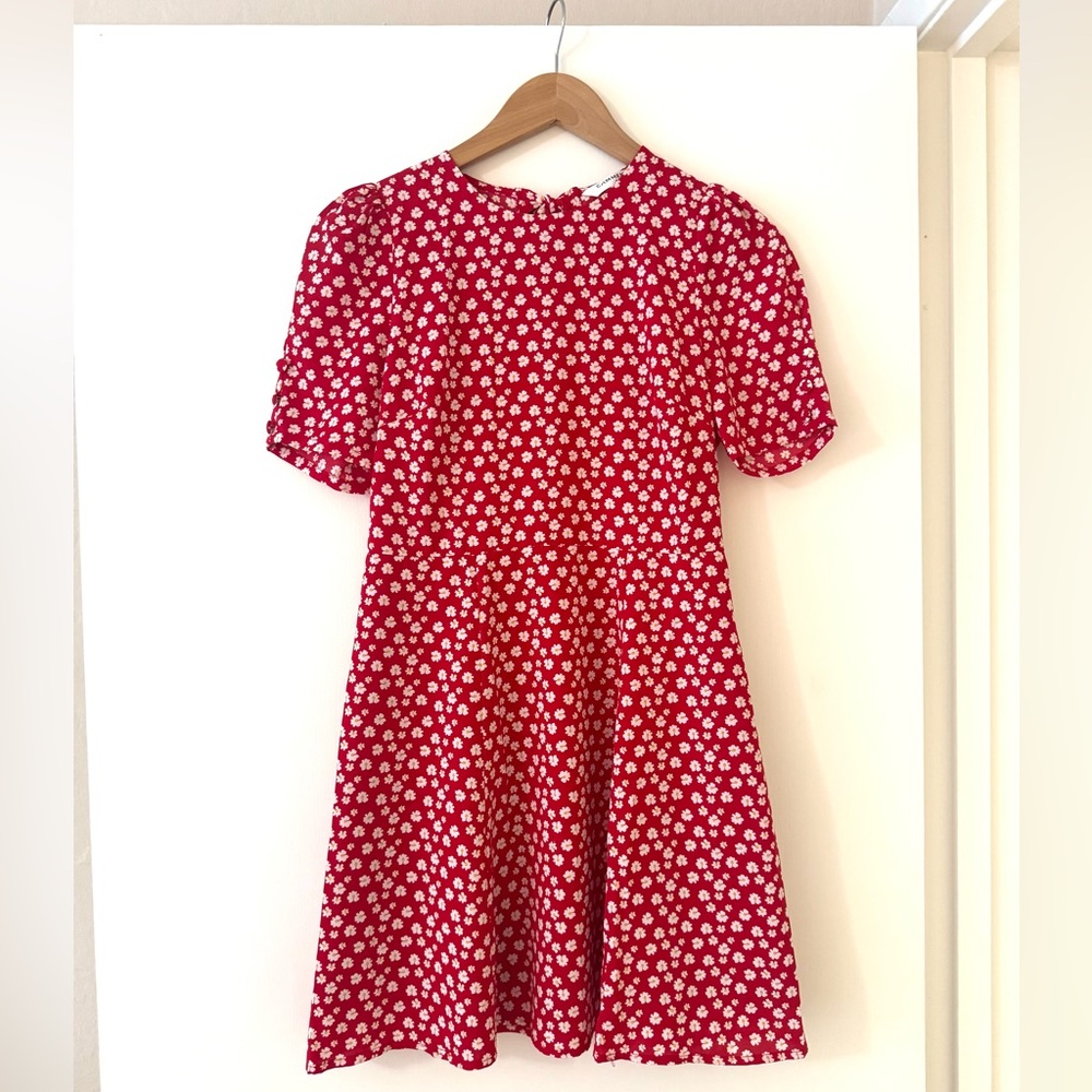 Commense Red Daisy Women's Mini Dress - Small